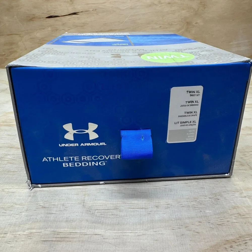 NEW Under Armour Athlete Recovery Bedding TWIN XL Sheet Set White 1325133 100
